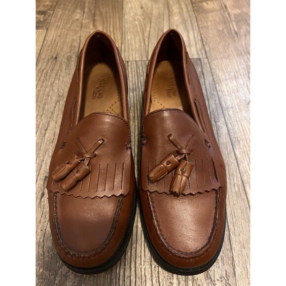 Women’s Weejuns Bass Tan Loafer W/ Tassels Size 10W - Picture 1 of 8